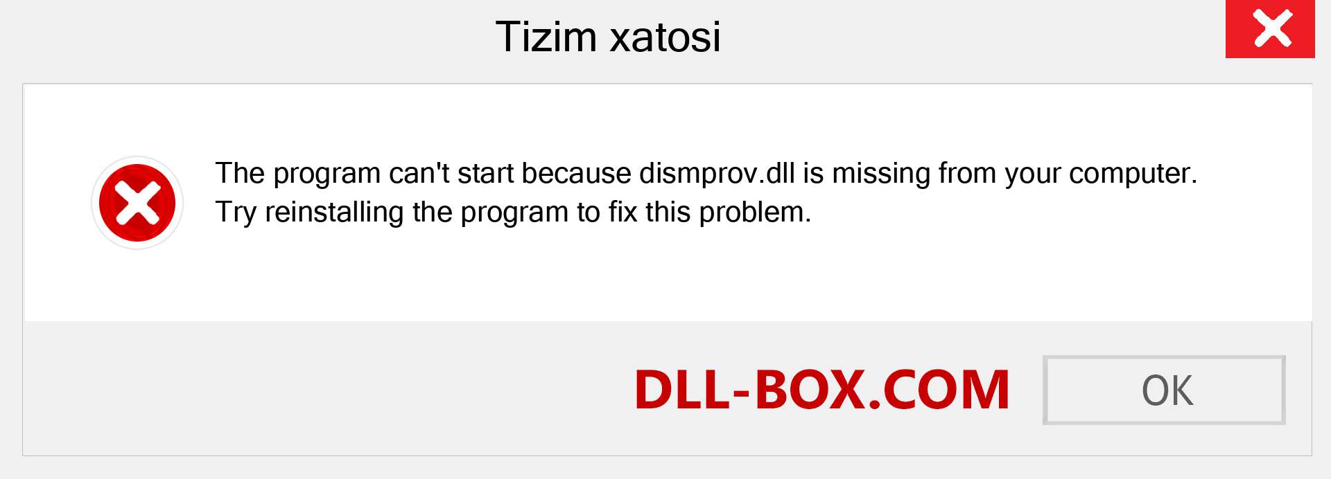 dismprov.dll fayli yo'qolganmi?. Windows 7, 8, 10 uchun yuklab olish - Windowsda dismprov dll etishmayotgan xatoni tuzating, rasmlar, rasmlar